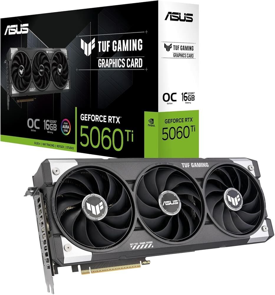 Asus TUF Gaming GeForce RTX 5060 Ti OC Edition 16GB GDDR7 128-Bit Ekran Kartı - TUF-RTX5060TI-O16G-GAMING