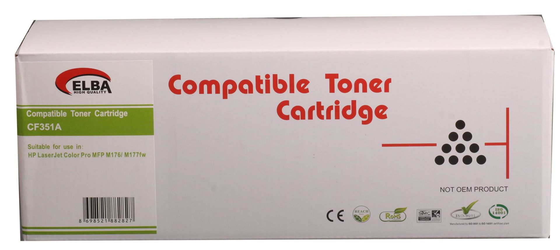 HP 130A (CF352A) Mavi (Cyan) Muadil Laser Toner Kartuşu (M176n / M177fw)