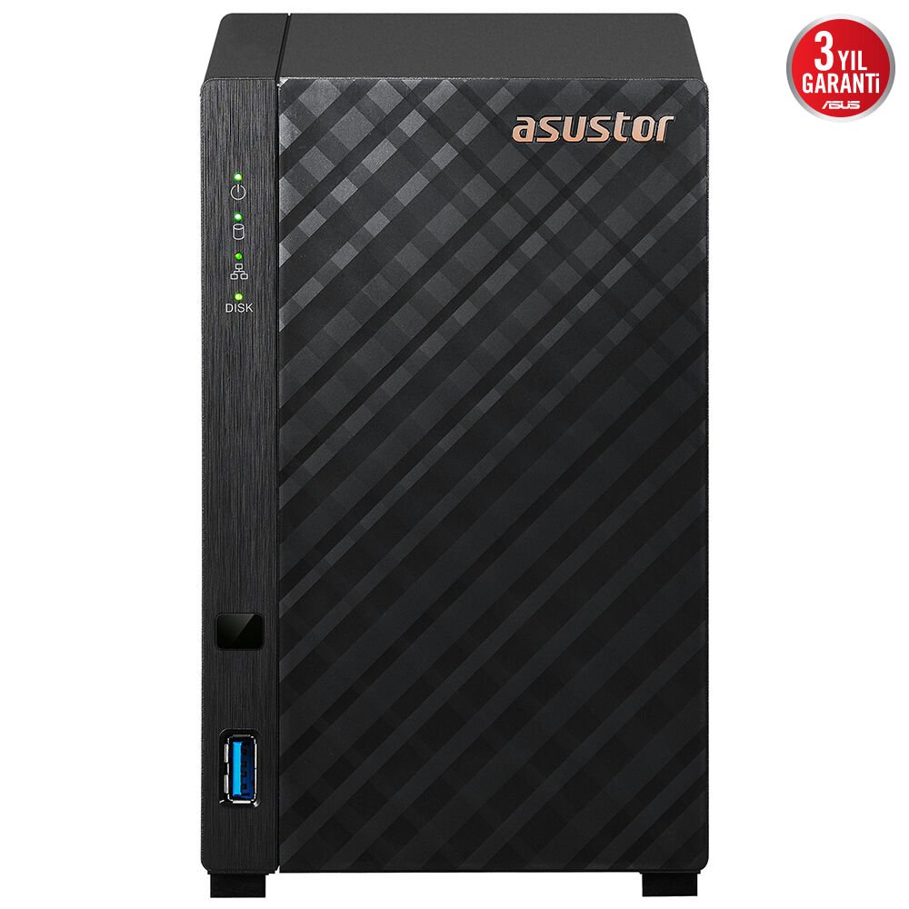 Asustor Drivestor 2 Lite (AS1102TL) 2 Yuvalı Realtek RTD1619B 1GB DDR4 NAS Depolama Ünitesi