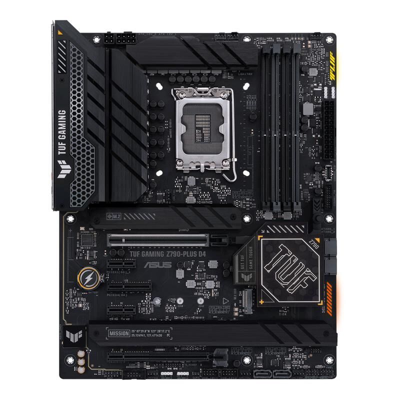 ASUS TUF GAMING Z790‑PLUS D4 DDR4 5333 (OC) MHz Intel® Z790 Soket LGA 1700 ATX Anakart, 1×HDMI 2.1 4K@60Hz + 1×DisplayPort 1.4, 4×M.2 Slot (PCIe 4.0/SATA), USB 3.2 Gen 2×2 Type‑C, Intel 2.5 Gb LAN, DDR4 RAM (12./13./14. Nesil İşlemci Uyumlu)