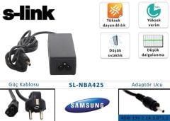 S-link SL-NBA425 40W 19V 2.1A 3.0x1.1mm Samsung Uyumlu Notebook Adaptörü