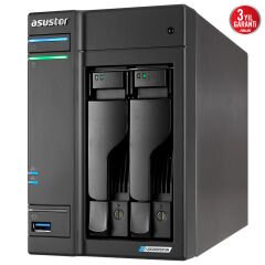ASUSTOR AS6702T Intel N5105, 2 Yuvalı, 4GB DDR4(16GB Ram Desteği), M.2 x4, 2.5Gb