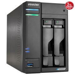Asustor AS6702T Lockerstor 2 Gen2 2 Yuvalı NAS Depolama Ünitesi Intel Celeron N5105 4GB DDR4