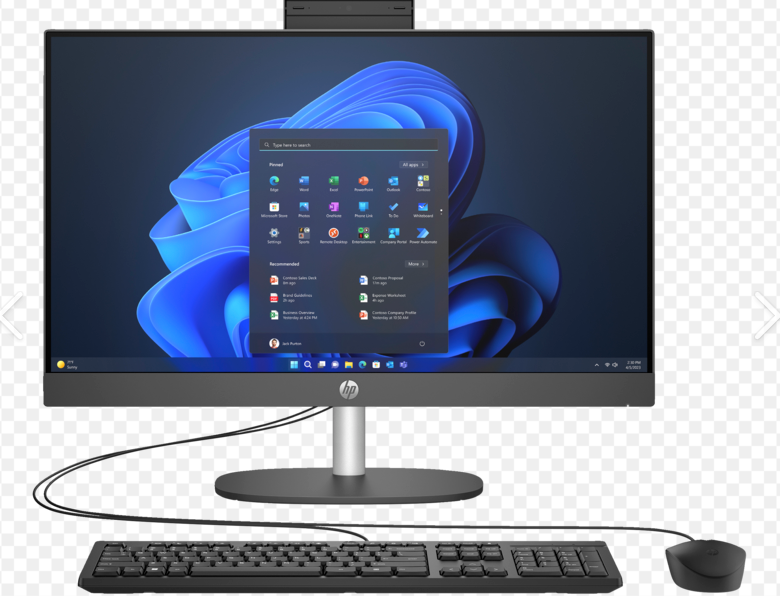 HP ProOne 240 G10 D1ZF0ET Intel Core U5-125U 8GB DDR4 RAM 512GB NVMe SSD 23.8'' Full HD FreeDOS All-in-One Bilgisayar