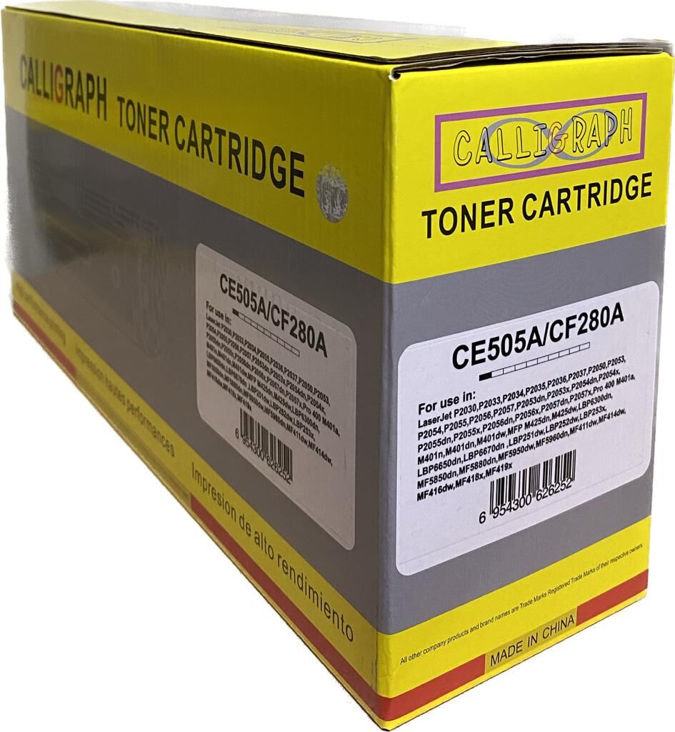 Calligraph HP CE505A (05A) / CF280A (80A) / Canon CRG-719 Uyumlu ''Universal'' Muadil Siyah (Black) Toner - 2.300 Sayfa