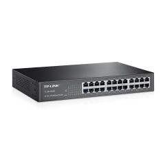 TP‑LINK TL‑SG1024D 24 Port 10/100/1000 Mbps Gigabit Auto‑MDI/MDIX Fanless Rack‑Mount Unmanaged Switch – Metal Kasa