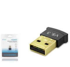 HADRON HD9007 USB Bluetooth 5.3 Mini Dongle Adaptör Siyah