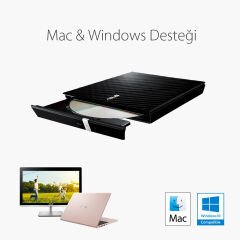 Asus SDRW-08D2S-U Lite Slim Harici USB 2.0 DVD Yazıcı - Siyah