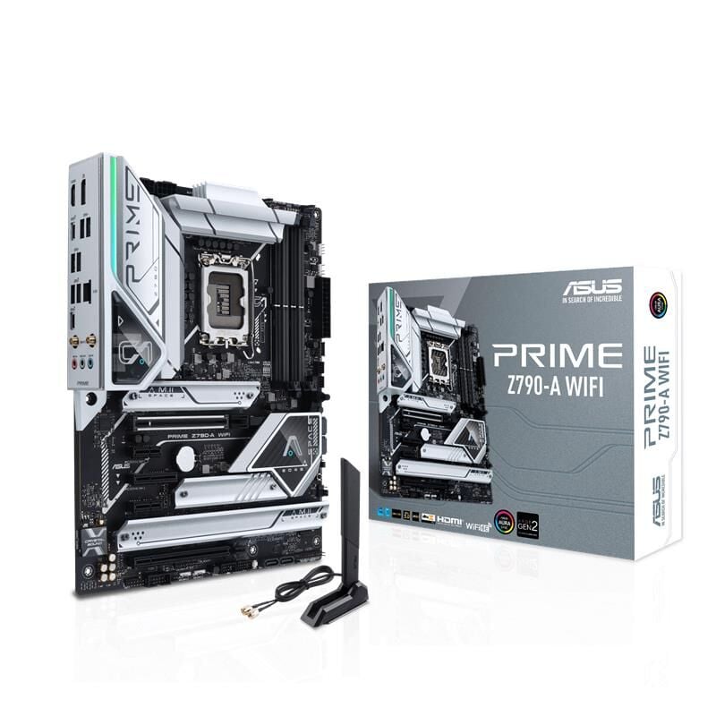 ASUS PRIME Z790‑A WIFI DDR5 7200 MHz Intel Z790 LGA 1700 ATX Anakart (12., 13. ve 14. Nesil Intel® Core™ İşlemciler ile Uyumlu, 1×HDMI, 1×DisplayPort, 3×M.2, USB 3.2, Wi‑Fi 6E)