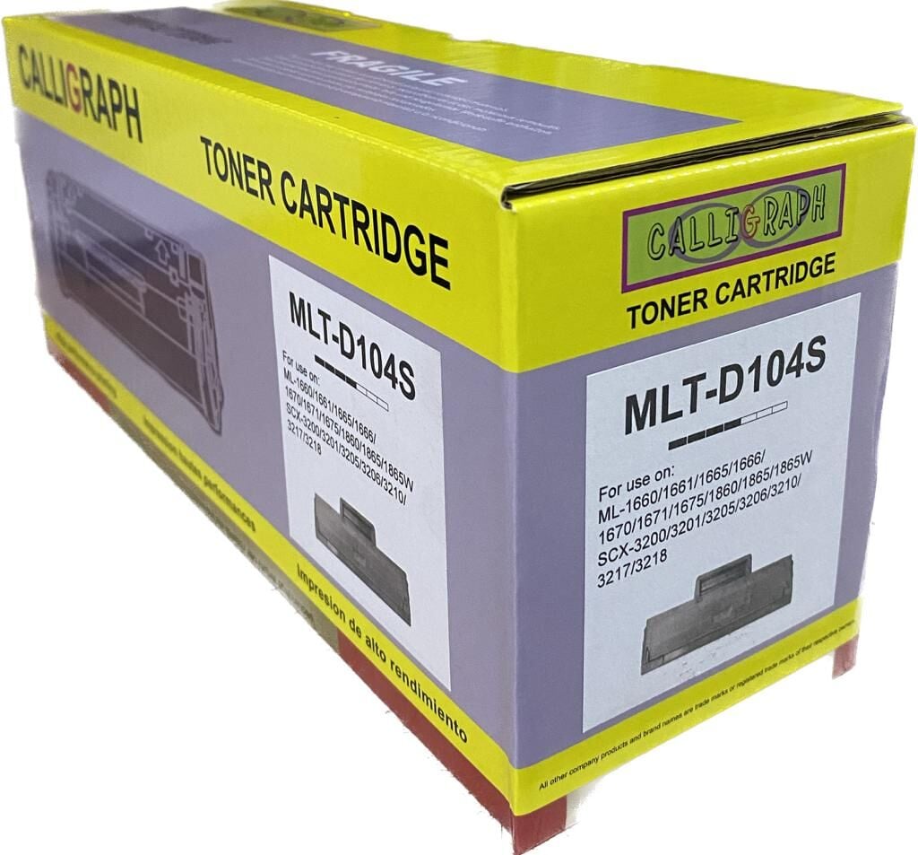 Calligraph Samsung MLT-D104S Uyumlu Chipli Muadil Siyah (Black) Toner - 1.500 Sayfa