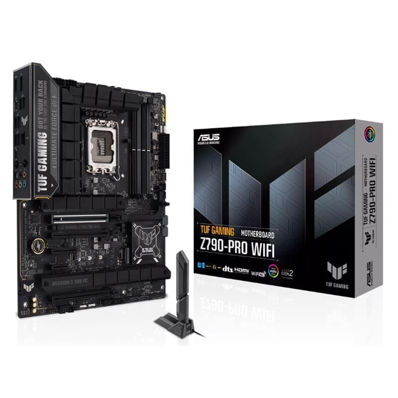 ASUS TUF Gaming Z790-PRO WiFi 7800MHz 1xHDMI 1xDP 4xM.2 USB 3.2 ATX 1700P (12., 13. ve 14. Nesil İşlemci Uyumlu)