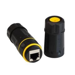 ORING RJIC6AFF Cat6A Outdoor Waterproof IP67 Shielded Dişi‑Dişi RJ45 Konnektör (10 Gigabit, PoE++ Uyumlu, Endüstriyel Tip)