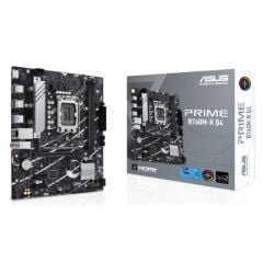 ASUS PRIME B760M‑R D4 DDR4 5333 MHz OC Dual‑Channel 64GB, 2× PCIe 4.0 M.2 (2242/2260/2280), Realtek 2.5 Gb Ethernet, HDMI™ 4K@60Hz, USB 3.2 Gen 1 (5 Gbps) Back‑Panel mATX Anakart (LGA 1700/Intel 12., 13. ve 14. Nesil Uyumlu)