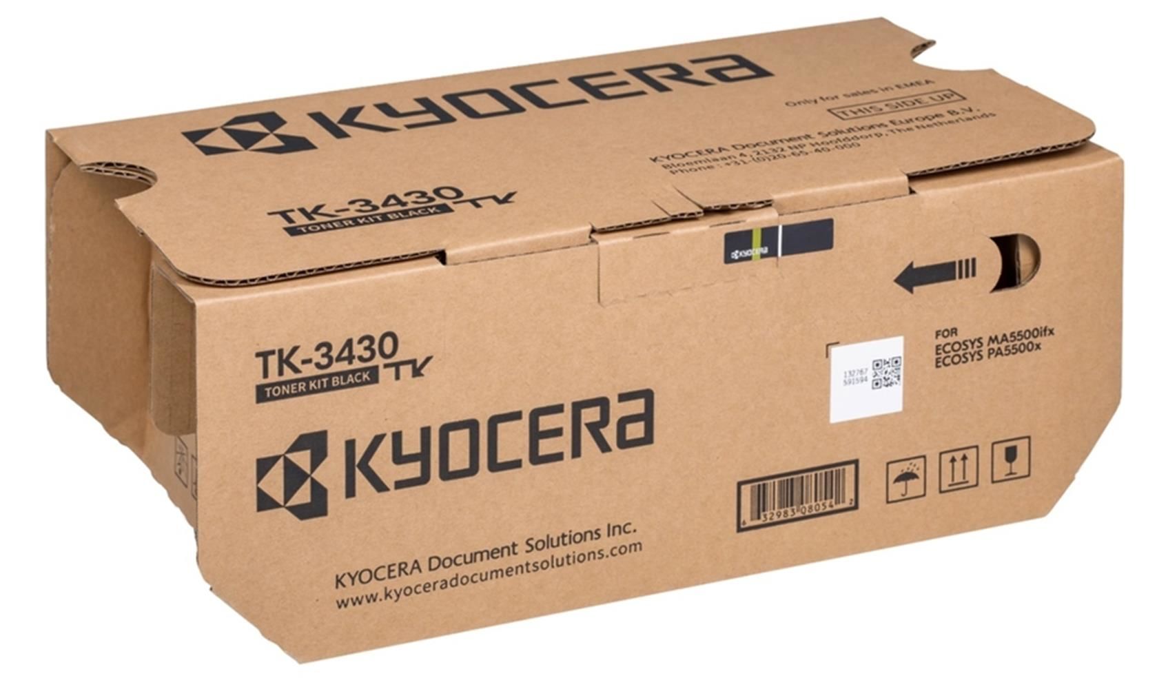 Kyocera TK-3430 Orjinal Siyah Toner - 25.000 Sayfa (Ecosys MA5500ifx / PA5500x)