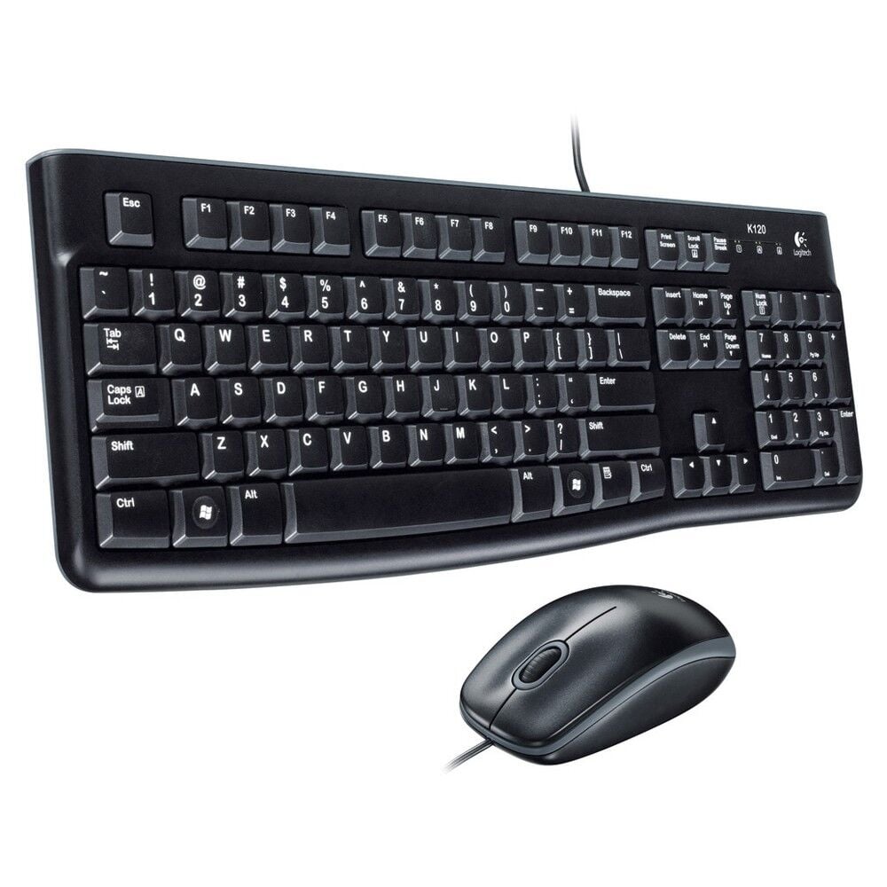 LOGITECH MK120 Kablolu Klavye Mouse MM Set Siyah USB (920-002560)
