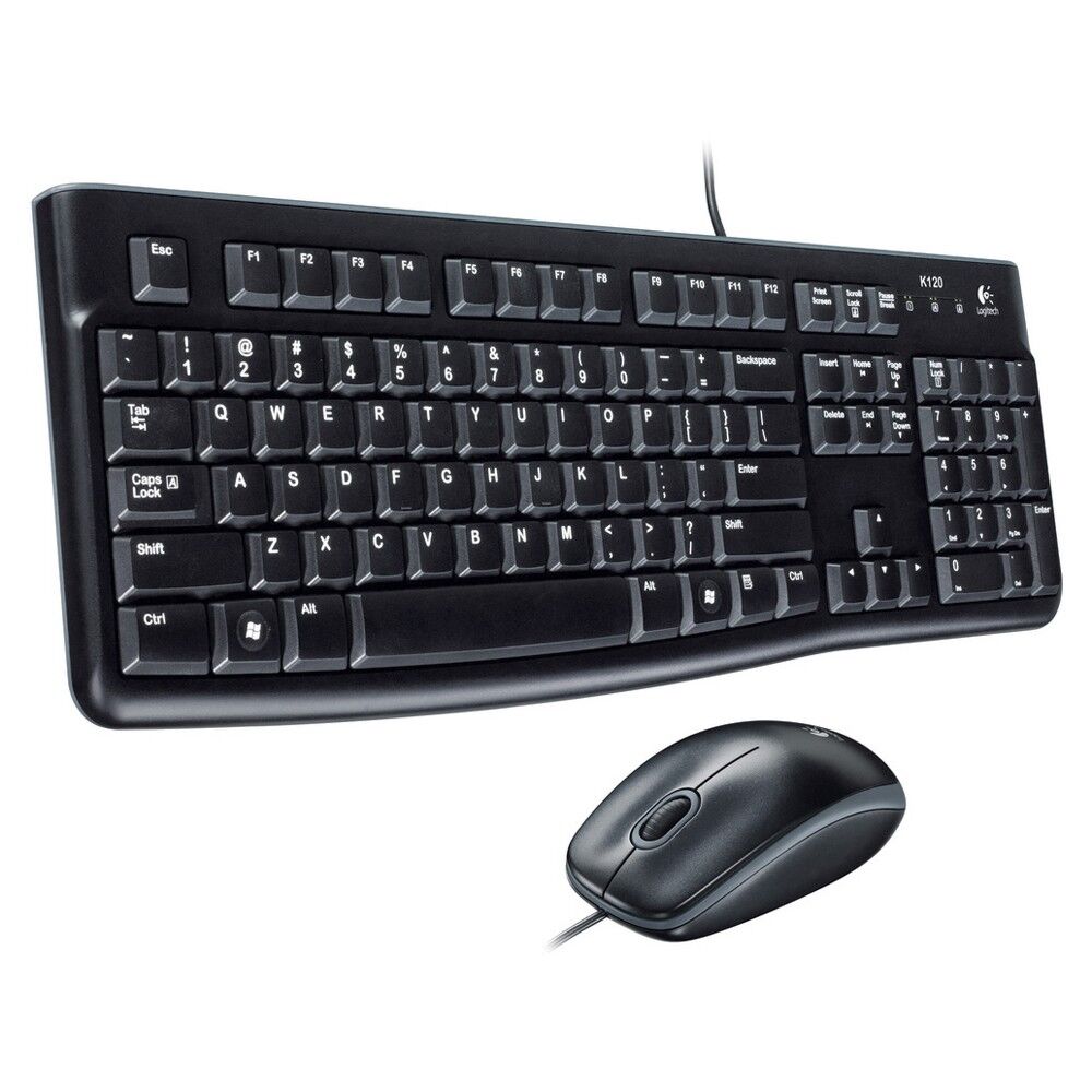 Logitech MK120 USB Kablolu Klavye ve Mouse Seti - Türkçe Q Siyah (920-002560)