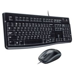 LOGITECH MK120 Kablolu Klavye Mouse MM Set Siyah USB (920-002560)