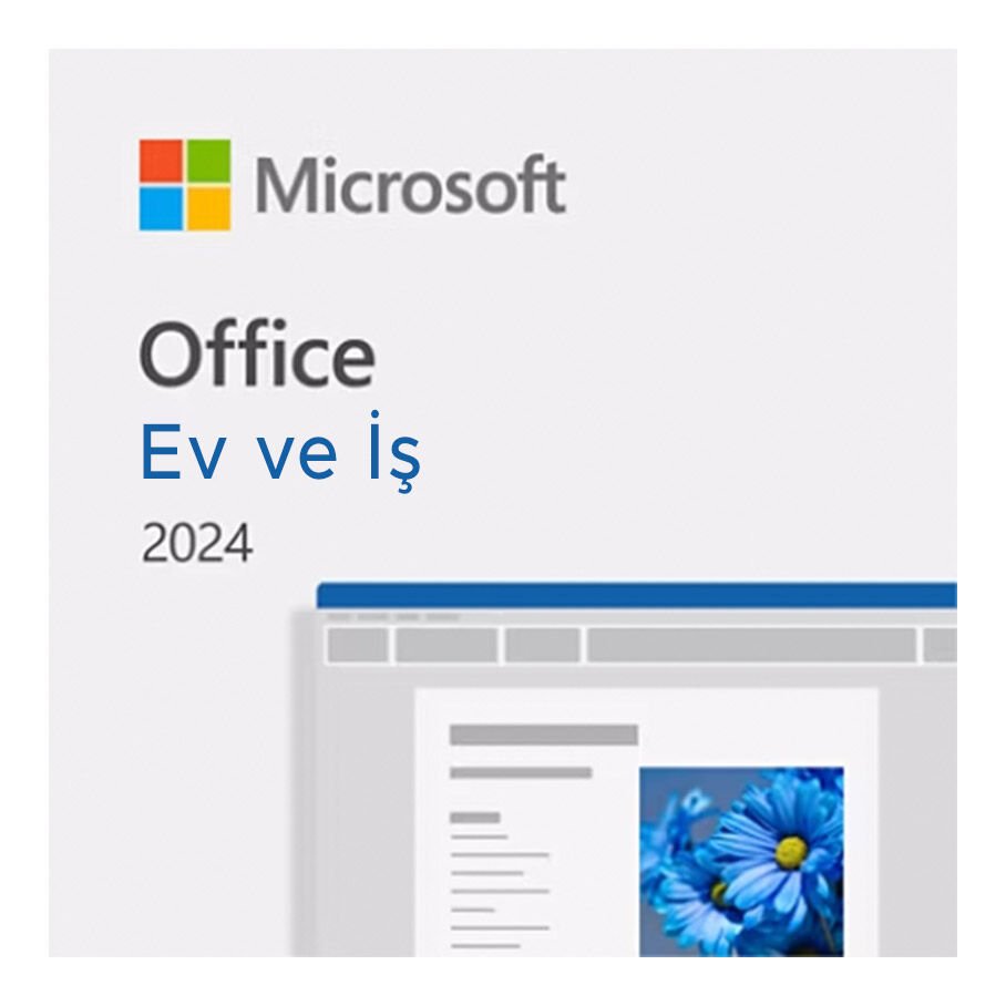 Microsoft Office 2024 Ev ve İş Türkçe/İngilizce 1 Kullanıcı Dijital Lisans (ESD)