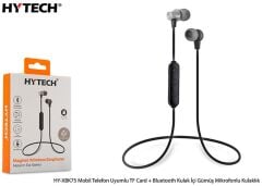 Hytech HY-XBK75 Mobil Telefon Uyumlu TF Card + Bluetooth Kulalk İçi Gümüş Mikrofonlu Kulaklık