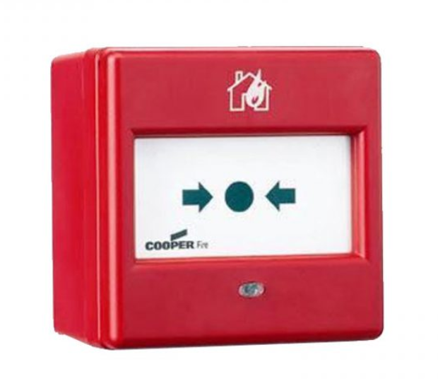 COOPER CBG370S Elektronik Adreslenebilir Yangın İhbar Butonu Dahili Kısa Devre İzolatörlü Manuel Alarm Butonu