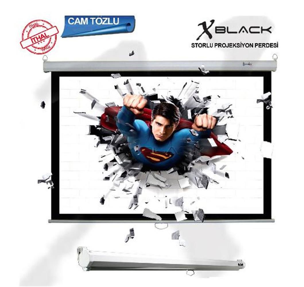 XBlack XGE-180 180x180 Kumandalı Motorlu Projeksiyon Perdesi