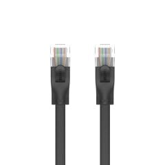 Unitek C1813GBK Flat CAT6 UTP 10 Metre 1 Gbps RJ45 Siyah Patch Kablo – 250 MHz, Altın Kaplama Konnektör, 1.8 mm Ultra İnce Flat Kablo