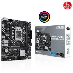 ASUS PRIME H610M‑K D4 ARGB DDR4 3200MHz Intel H610 mATX LGA 1700 12./13./14. Nesil Uyumlu 1×HDMI 1×M.2 USB 3.2 RGB Anakart