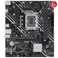 ASUS PRIME H610M‑K D4 ARGB DDR4 3200MHz Intel H610 mATX LGA 1700 12./13./14. Nesil Uyumlu 1×HDMI 1×M.2 USB 3.2 RGB Anakart