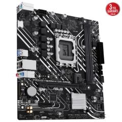 ASUS PRIME H610M‑K D4 ARGB DDR4 3200MHz Intel H610 mATX LGA 1700 12./13./14. Nesil Uyumlu 1×HDMI 1×M.2 USB 3.2 RGB Anakart
