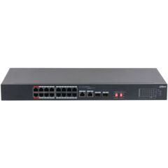 Dahua DH-S3218-16ET-135 16-Port (16xFE PoE + 2xGE RJ45/SFP Combo) Yönetilemez Cloud Switch