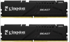 Kingston Fury Beast KF560C36BBEK2/64TR 64GB (2x32GB) DDR5 6000MHz CL36 EXPO Desktop RAM Siyah