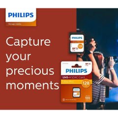 Philips 128GB SDXC 100MB/s Class 10 FM12SD65B/00 Hafıza Kartı