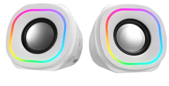 Mikado MD-180 2.0 3W x2 RGB Aydınlatmalı USB Güç Bağlantılı 3.5mm Jack Siyah Speaker Hoparlör
