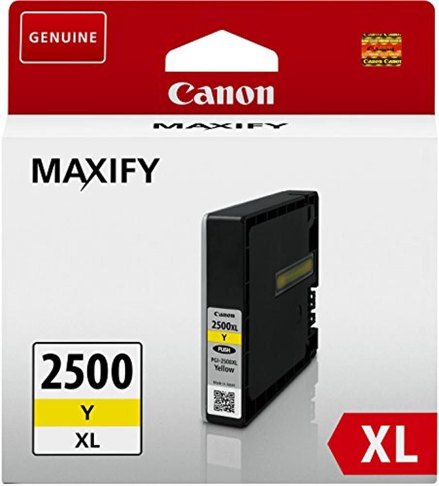Canon PGI-2500XL Y Sarı (Yellow) Yüksek Kapasiteli Orijinal Mürekkep Kartuşu (9267B001)