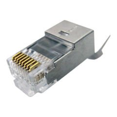 CAT7 / CAT6A / CAT6 FTP Metal Zırhlı Shielded RJ45 Plug Konnektör (8P8C)