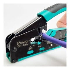 Proskit CP-335N Modüler Konnektör Sıkma Pensesi (CAT7/CAT6A/CAT6/CAT5e RJ45 ve RJ11/12)
