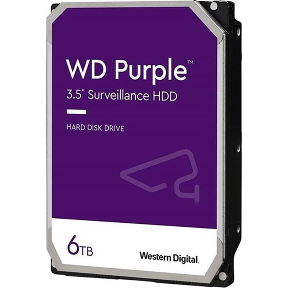 Western Digital WD Purple 6TB WD64PURZ 3.5'' SATA III 6 Gb/s 256 MB Cache 5400 RPM CMR 24x7 Surveillance (Güvenlik) Hard Disk