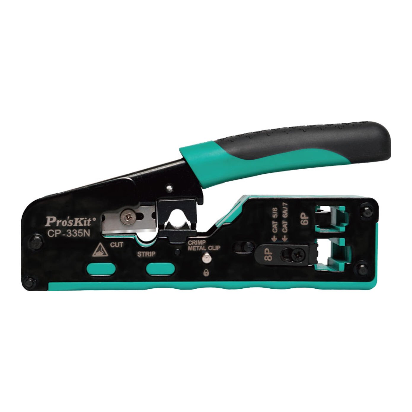 Proskit CP-335N Modüler Konnektör Sıkma Pensesi (CAT7/CAT6A/CAT6/CAT5e RJ45 ve RJ11/12)