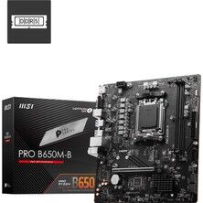 MSI PRO A620AM-B EVO AM5 DDR5 6800MHz(OC) Micro-ATX Anakart