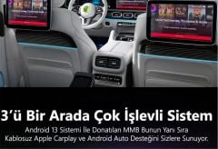 MMB MAX 4.0 Android 13, 8+128GB, HDMI Output  Kablosuz-Wireless CarPlay