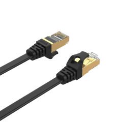 UNITEK CAT7 Patch Kablo 15MT Flat 10GBPS C1897BK‑15M Cat 7 SSTP RJ45 (8P8C) Çift Ekranlı (SSTP) 500 MHz 10 Gbps Flat Patch Kablo Siyah