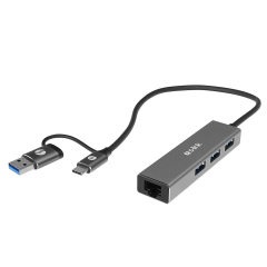 S-LINK SW-U332 Type-C - USB3.0 1000Mbps 3 Port Usb Gigabit Ethernet Adaptör
