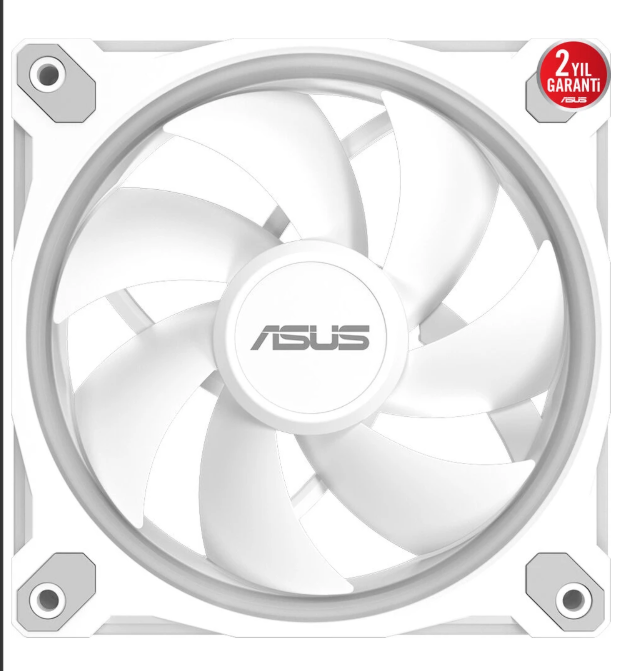 ASUS Prime MR120 ARGB White 120mm RGB Beyaz Kasa Fanı PWM Sessiz Soğutma Fanı 4-Pin ARGB 5V