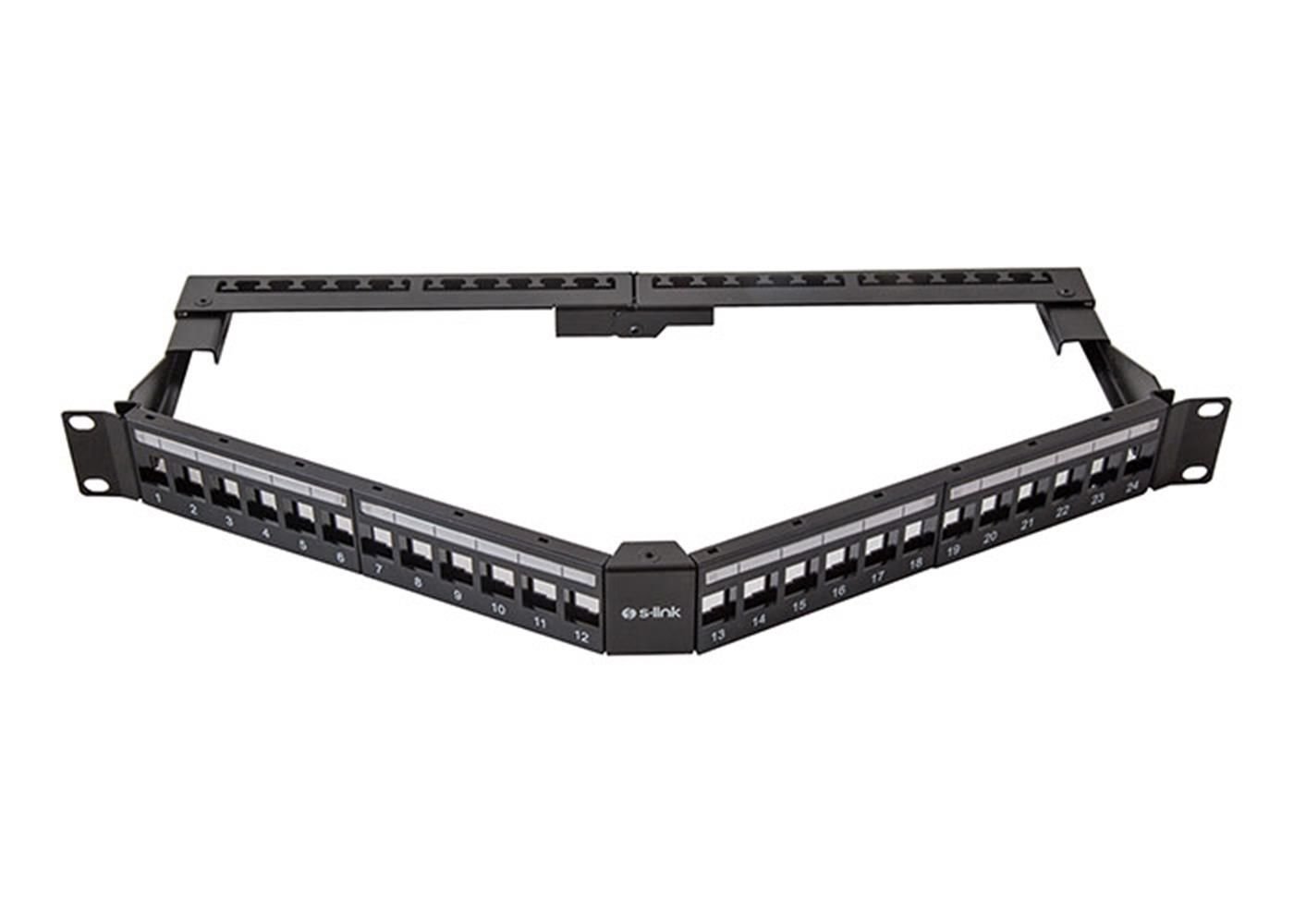 S-link SL-P625 24'lü Kolay Kullanımlı UTP Boş V Şeklinde Patch Panel