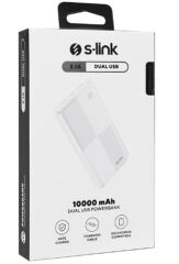 S-link IP-G12N 10000mAh Micro USB + Type-C Giriş/Çıkış Beyaz Taşınabilir Pil Şarj Cihazı Powerbank