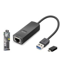 iETOP LAN03 USB 3.1 Type-C Gen1 Ethernet Adaptör Gigabit Siyah