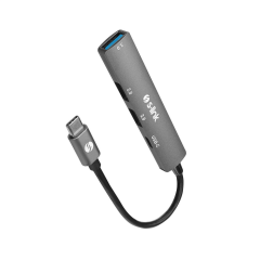 S-LINK SWV-USBC023 4 in 1 Gri Metal TypeC to 2*USB2.0 USB 3.0, PD Type C Adaptör