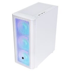 Frisby CM-106 650W 80 Plus Mid-Tower ARGB 4x120mm Fanlı Mesh Panel Beyaz Bilgisayar Kasası