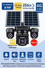 BALANDI PRO-8420GIP 8MP 4 KAMERALI 4G AOV ESIM SOLAR KAMERA HIEASY