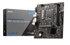MSI PRO H610M‑G DDR4 3200 MHz 1xVGA 1xHDMI 1xDisplayPort 1xM.2 USB 3.2 Gen‑1 mATX LGA 1700 Anakart (Intel H610, 12./13./14. Nesil Core/Pentium/Celeron Uyumlu)